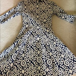 Zara Blue and White Floral Dress